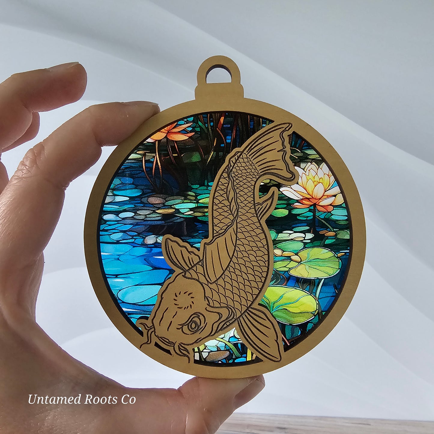 Koi Suncatcher Ornament - Translucent Pond