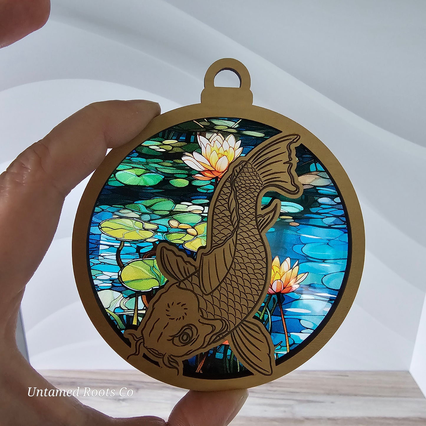 Koi Suncatcher Ornament - Translucent Pond