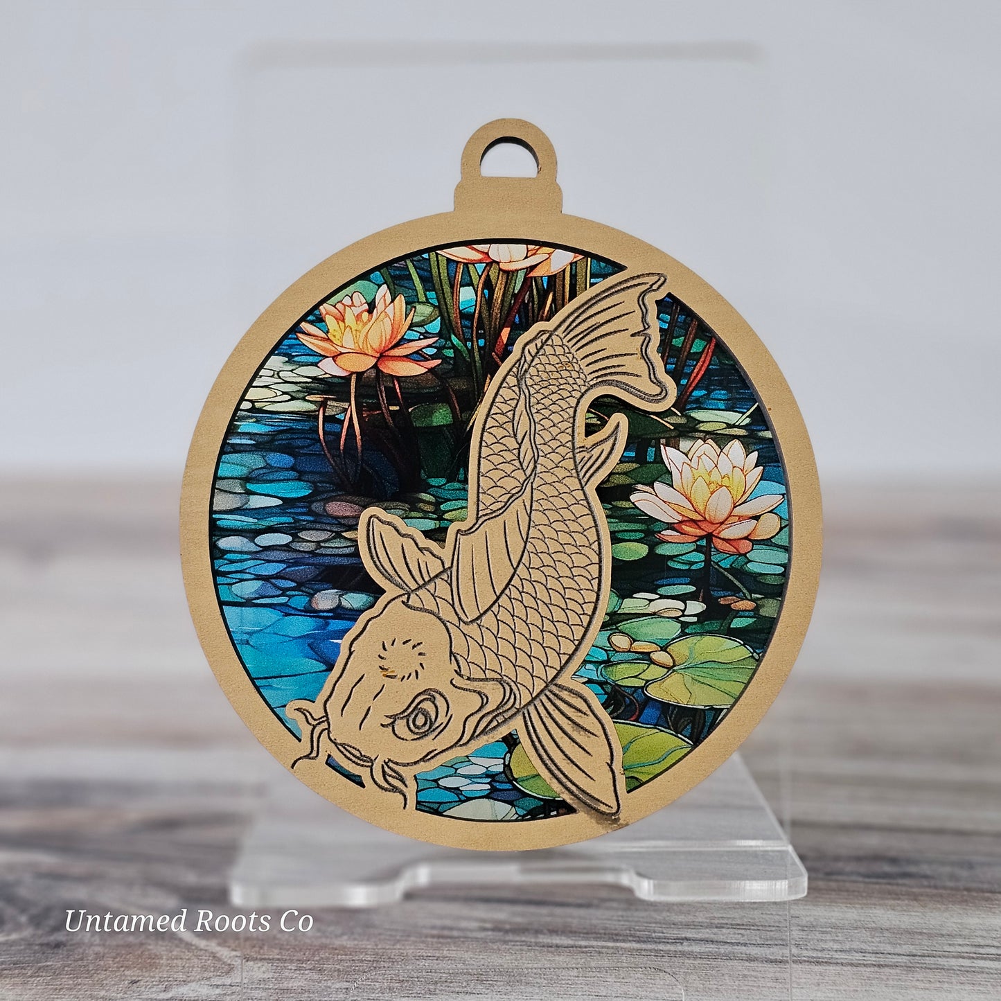 Koi Suncatcher Ornament - Translucent Pond