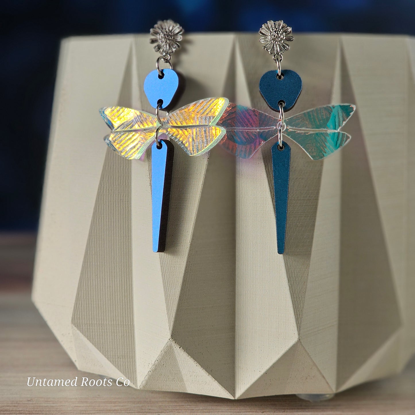 Iridescent Dragonfly Earrings