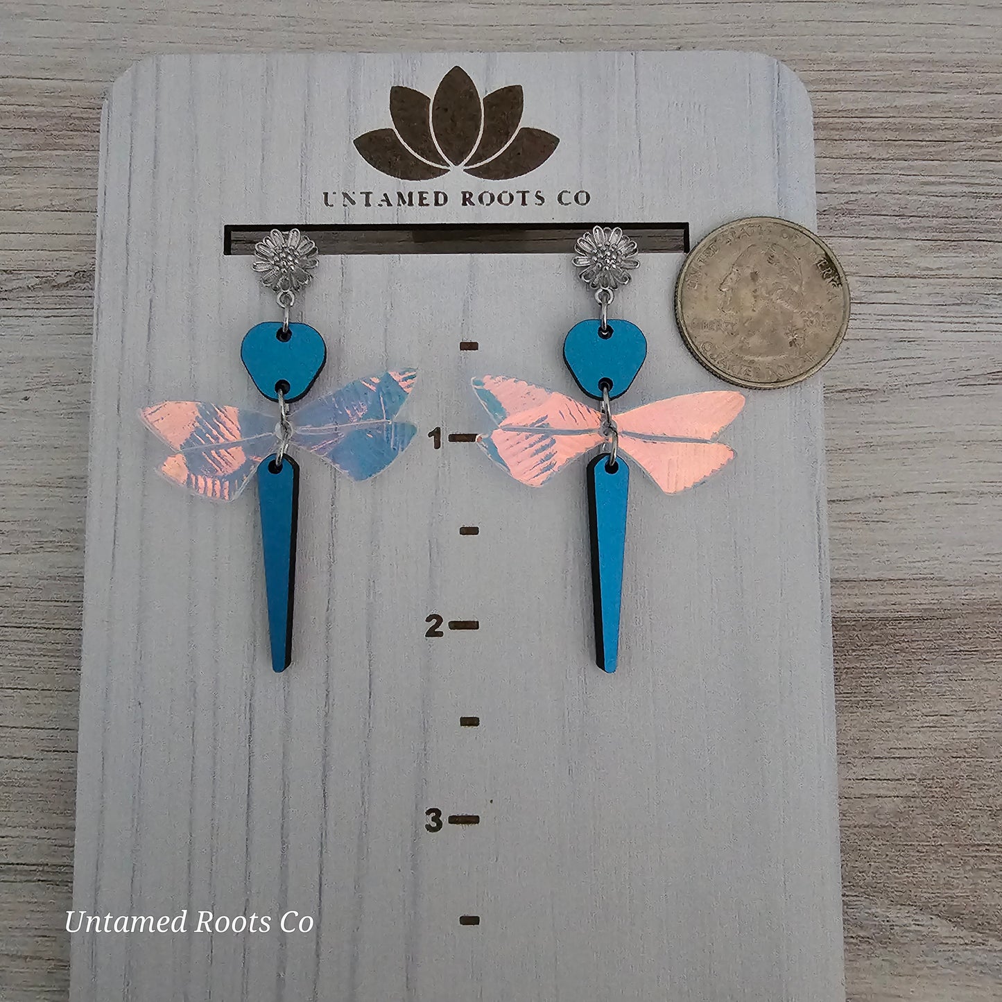 Iridescent Dragonfly Earrings