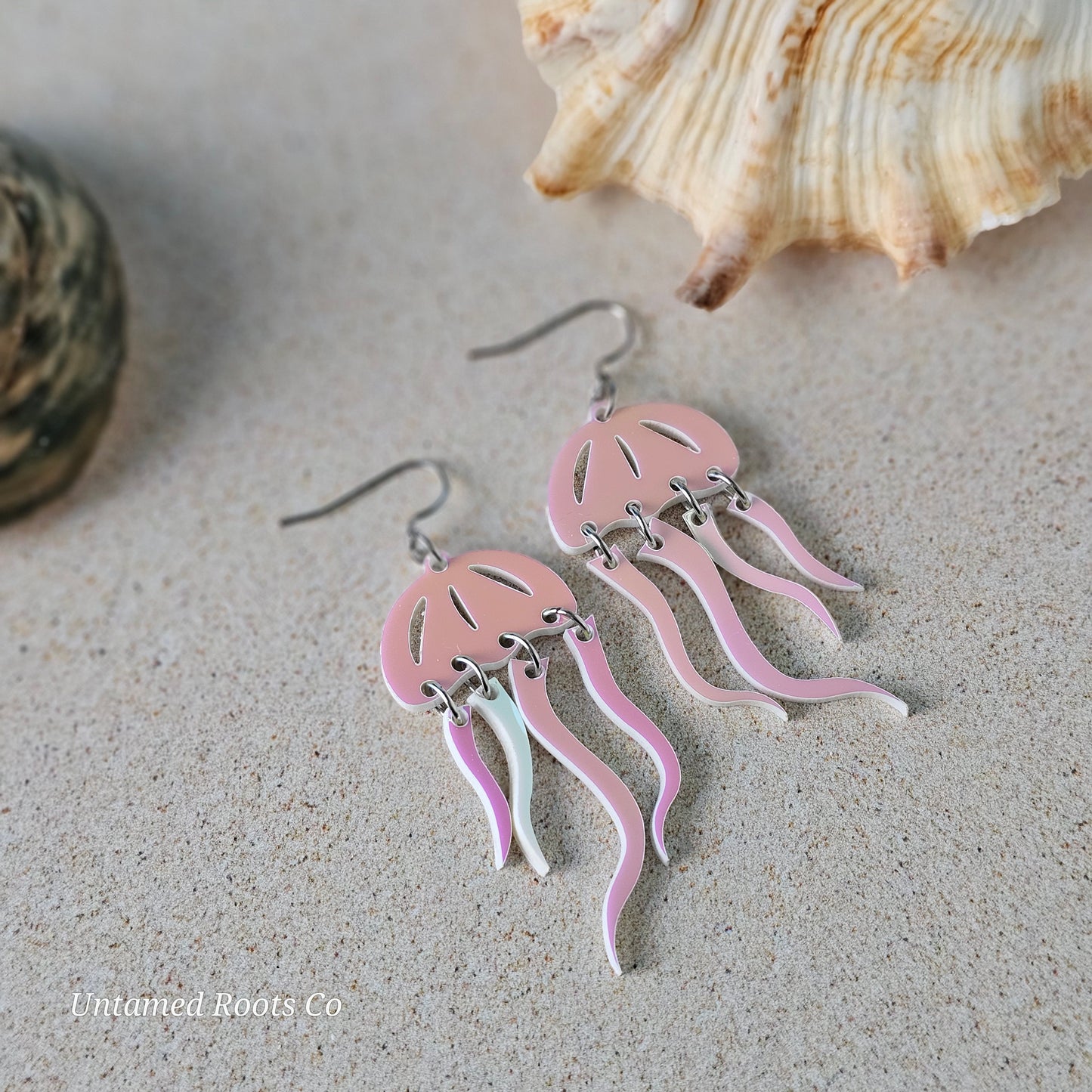 Jellyfish Earrings (Pink Iridescent)