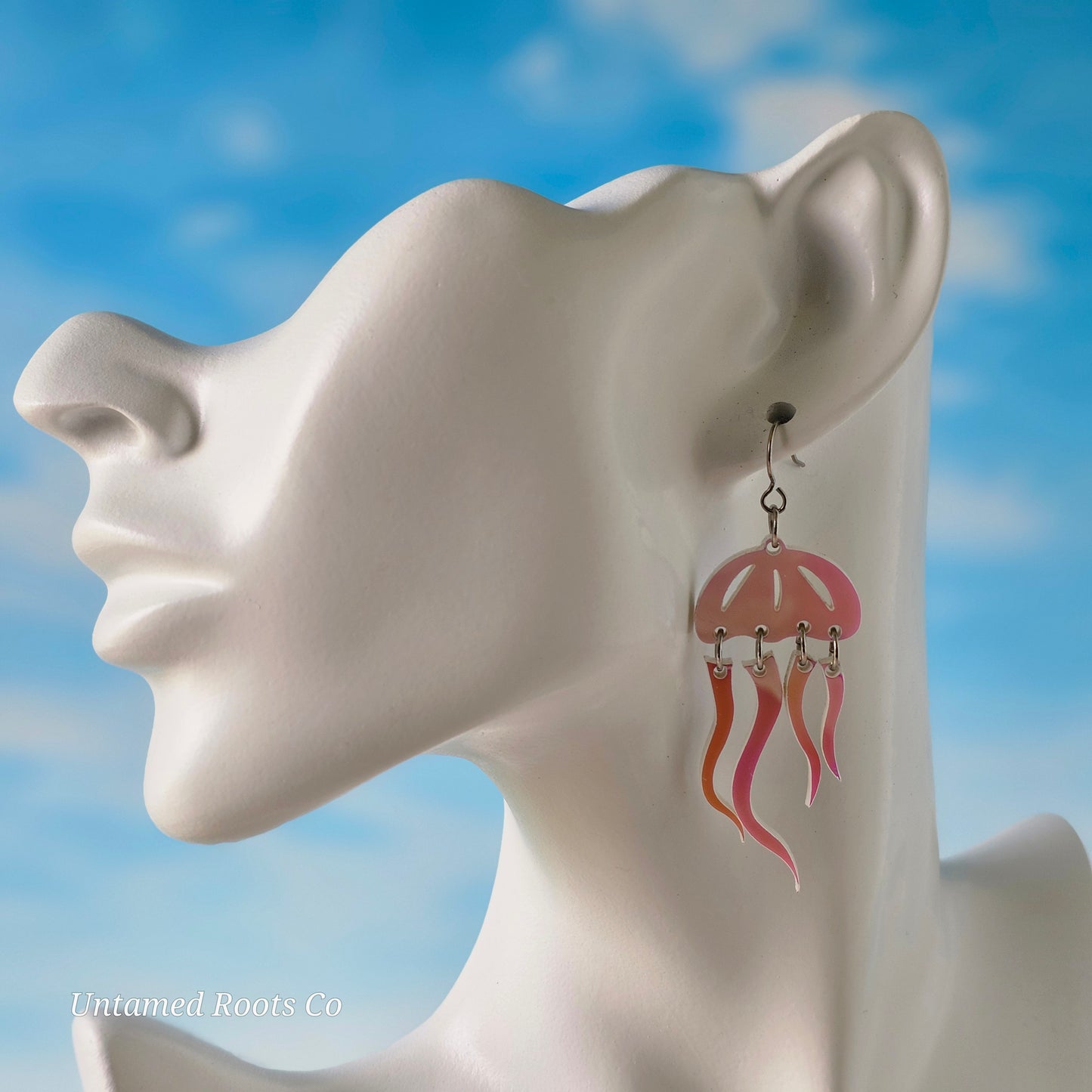 Jellyfish Earrings (Pink Iridescent)