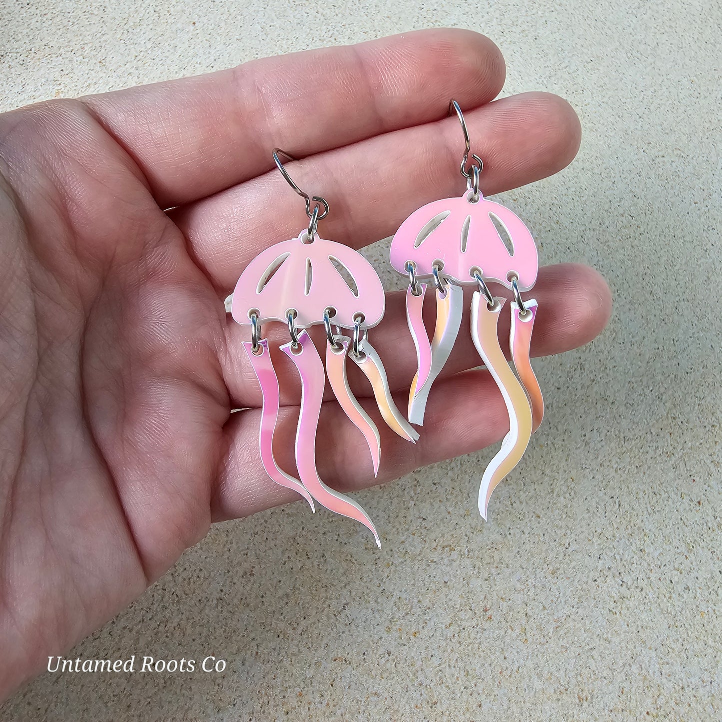 Jellyfish Earrings (Pink Iridescent)