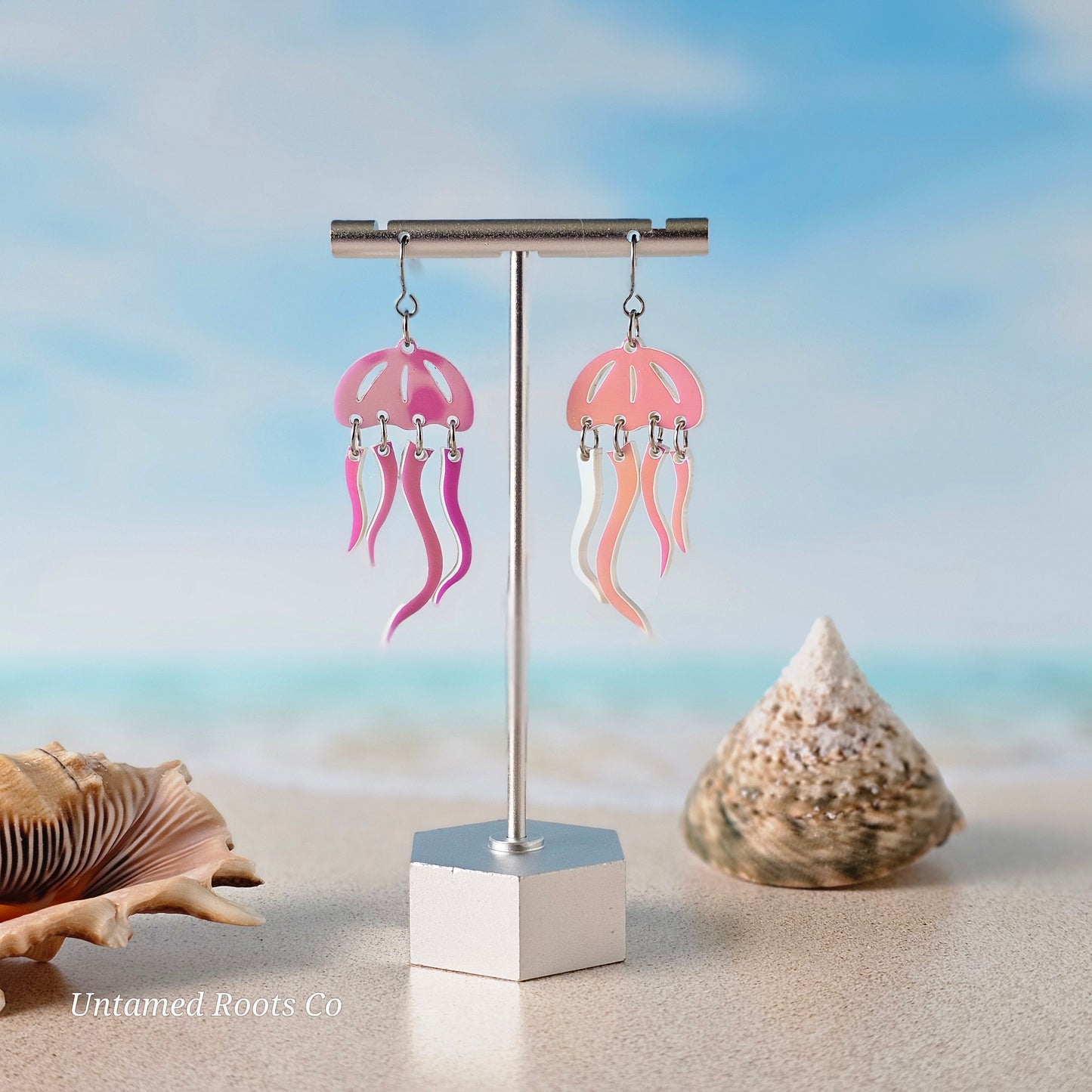 Jellyfish Earrings (Pink Iridescent)