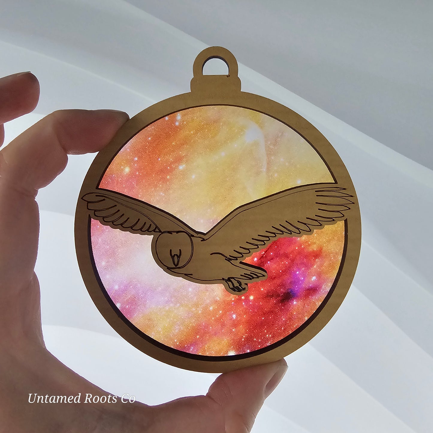 Owl Suncatcher Ornament - Translucent Galaxy