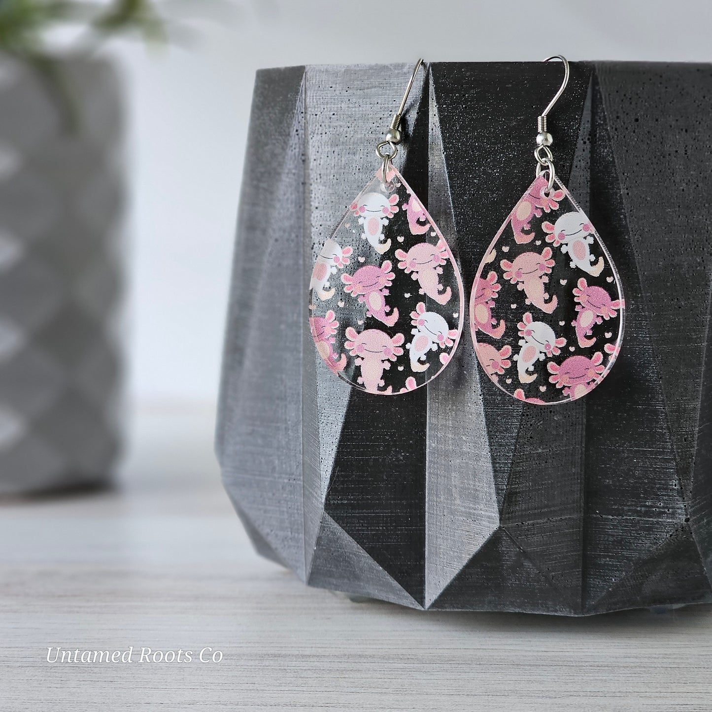 Axolotl Print Earrings (8 styles)