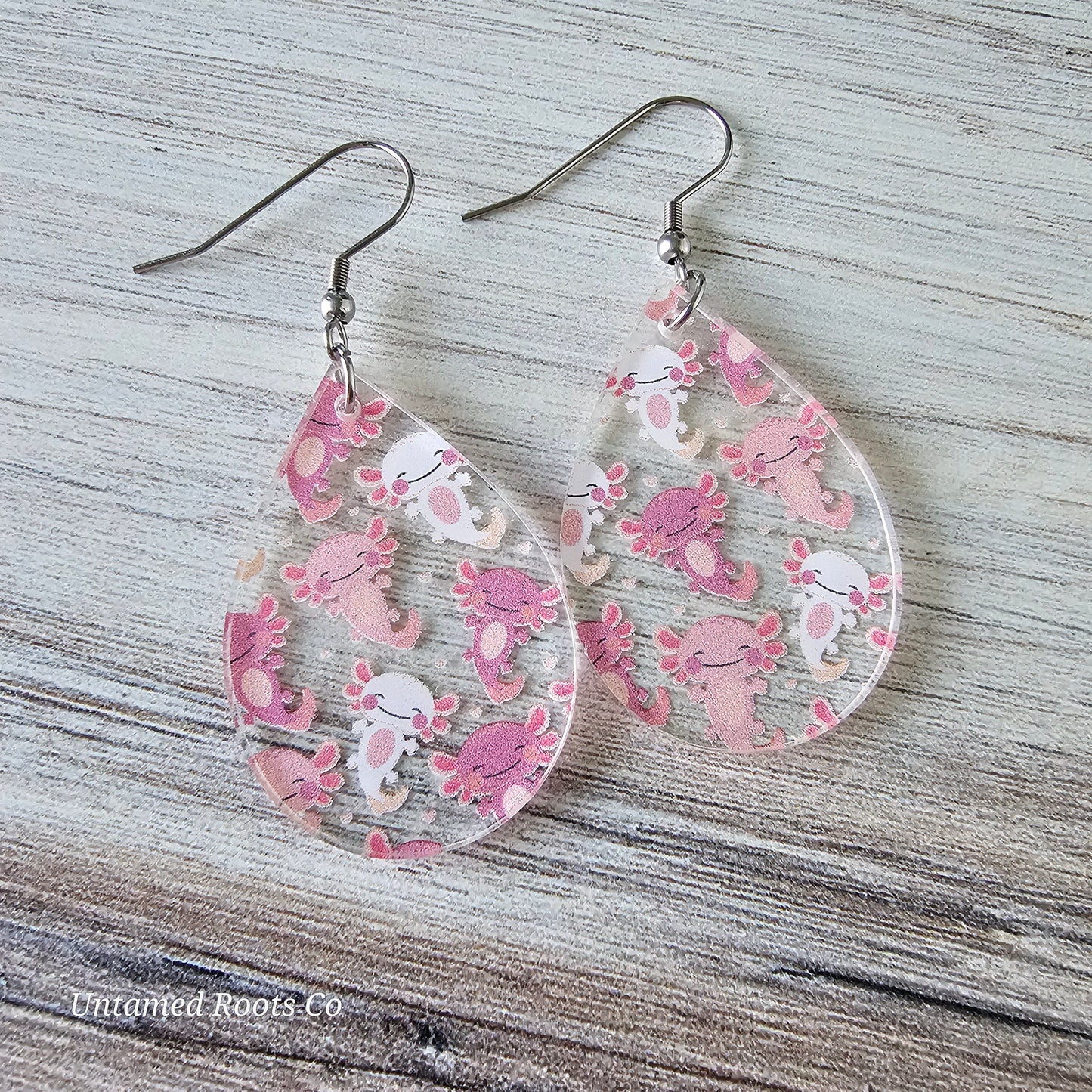 Axolotl Print Earrings (8 styles)