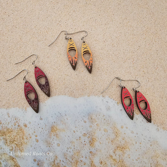 Kayak Earrings (Forest)