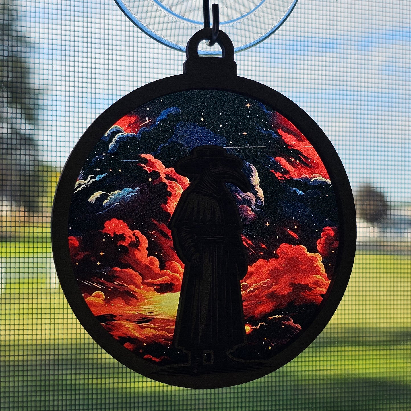 Plague Doctor Suncatcher Ornament - Translucent Apocalypse