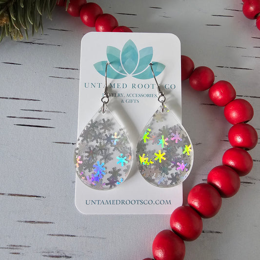 Iridescent Snowflake Earrings (8 styles)