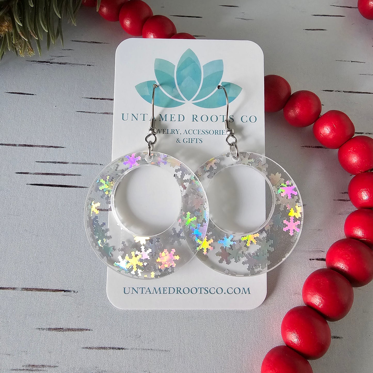 Iridescent Snowflake Earrings (8 styles)