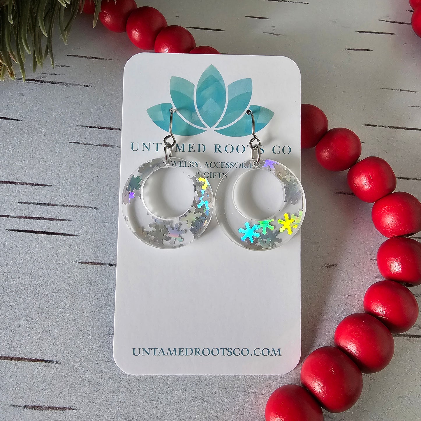 Iridescent Snowflake Earrings (8 styles)