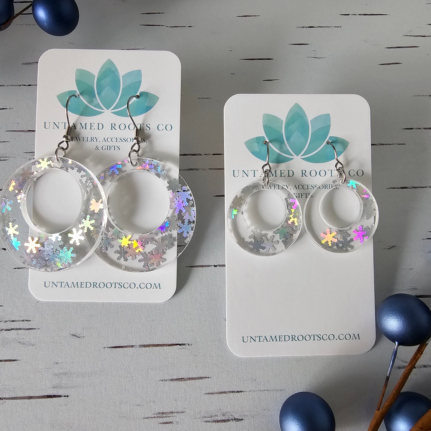 Iridescent Snowflake Earrings (8 styles)