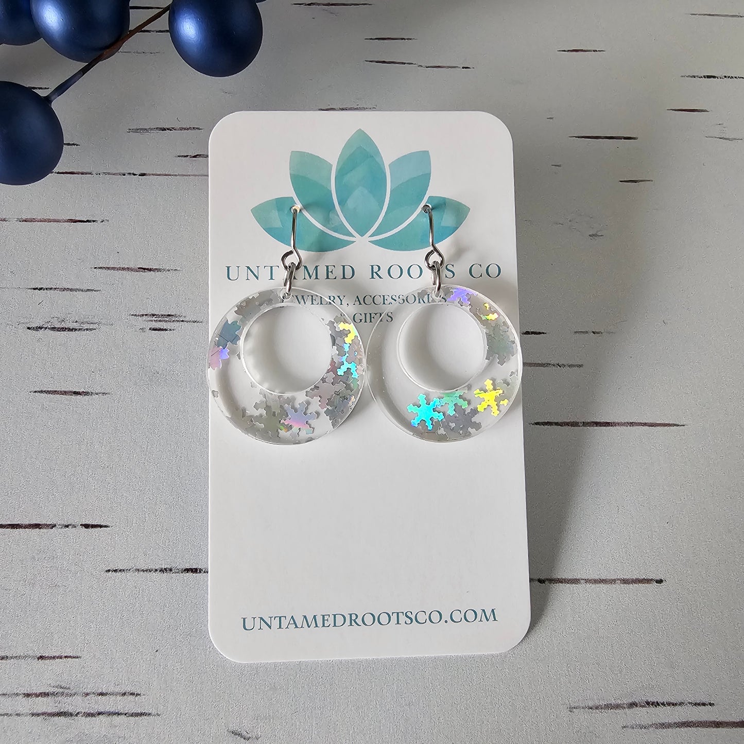 Iridescent Snowflake Earrings (8 styles)