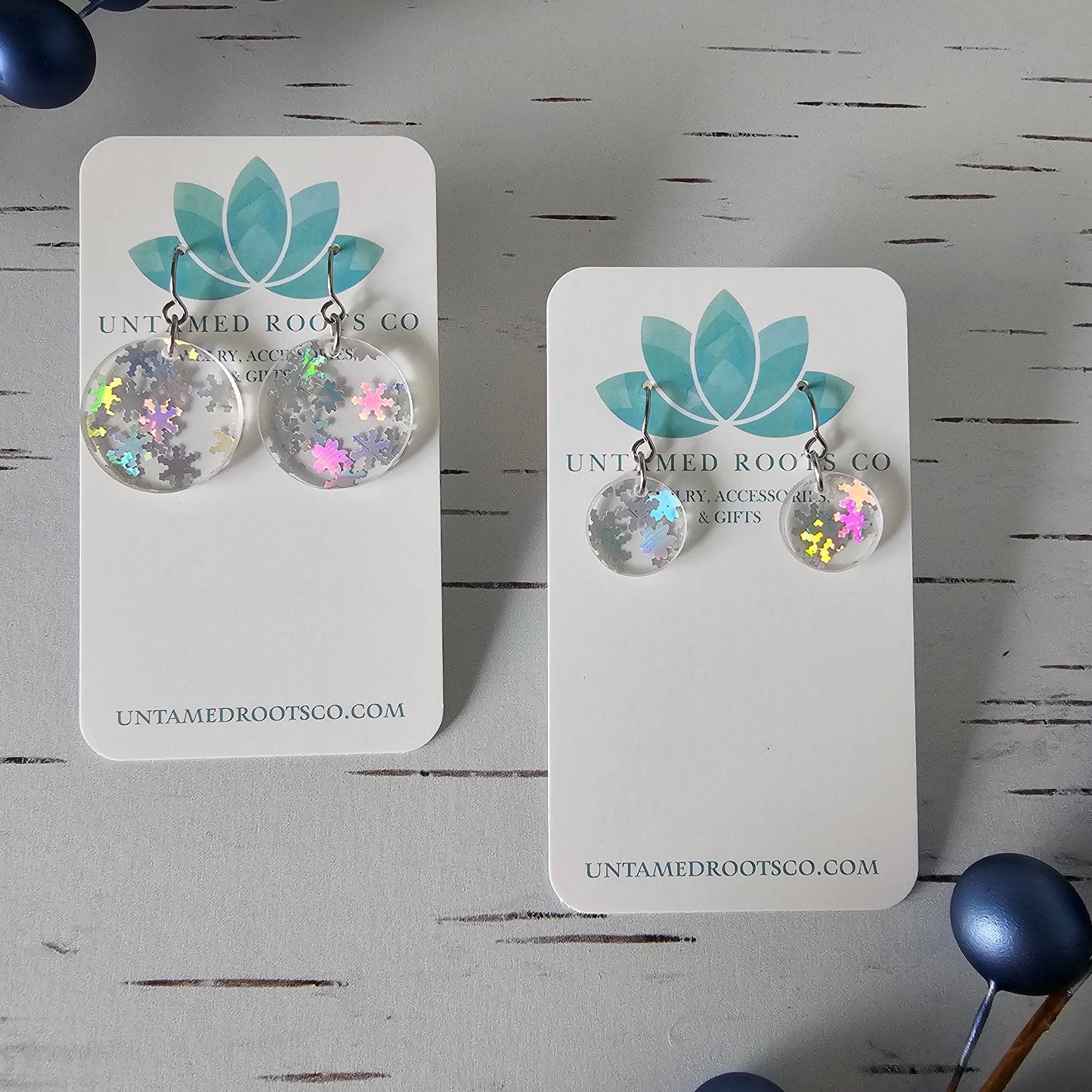 Iridescent Snowflake Earrings (8 styles)