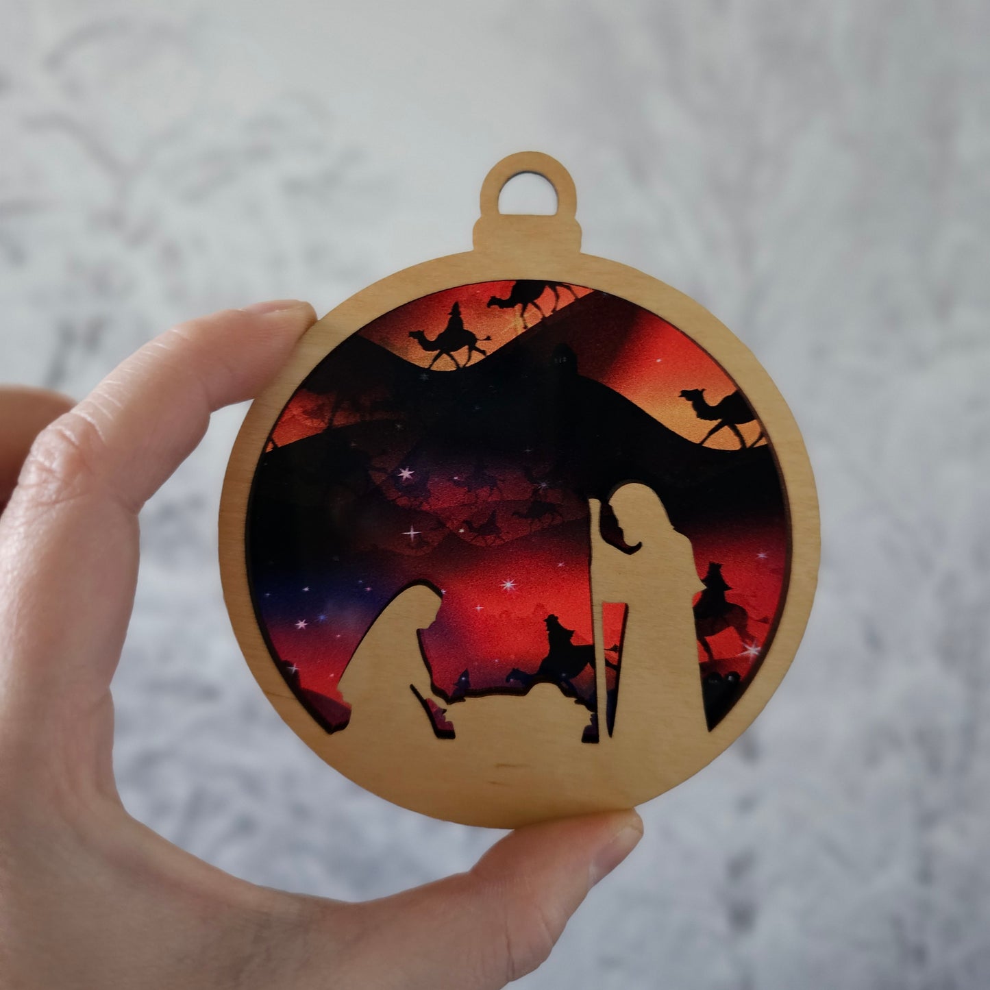 Nativity Ornament Suncatcher - Translucent Wise Men