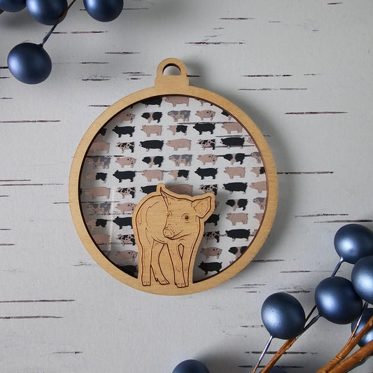 Pig Suncatcher Ornament - Translucent Pigs