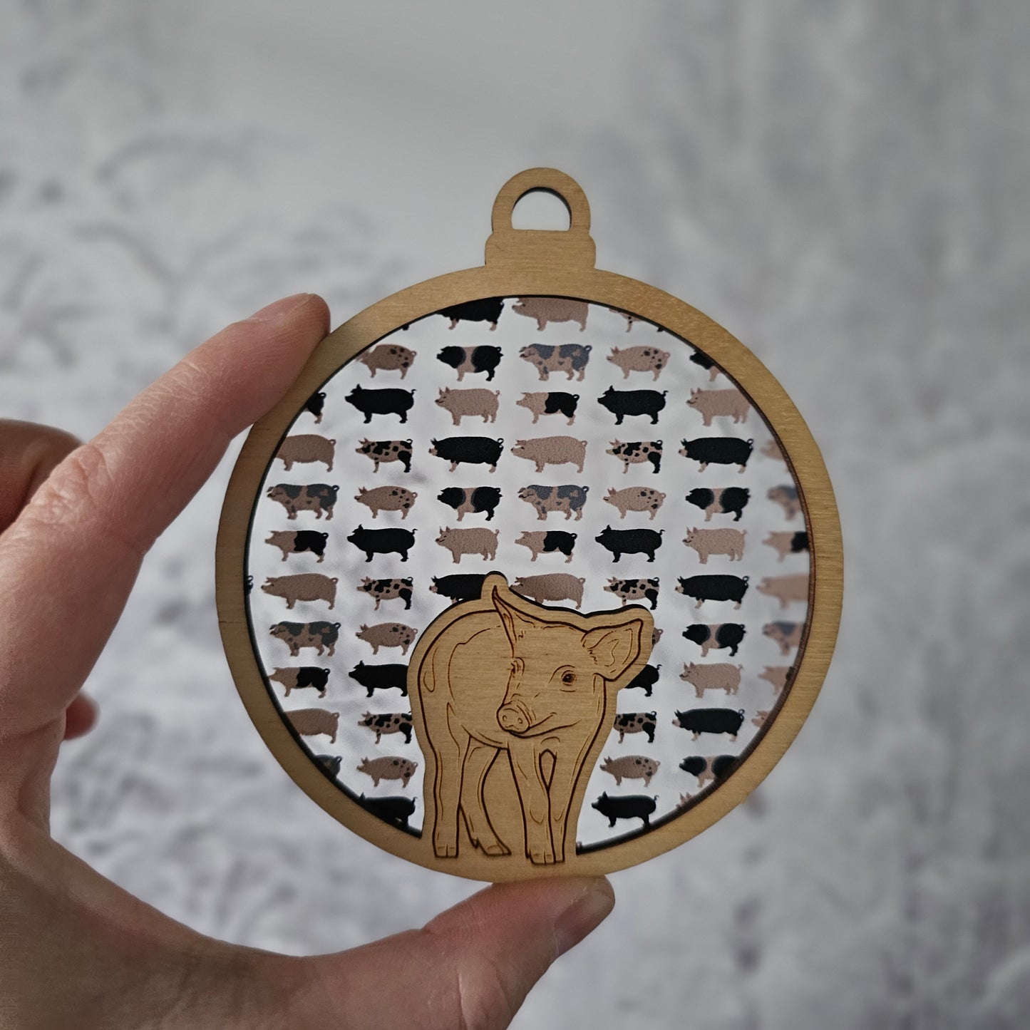 Pig Suncatcher Ornament - Translucent Pigs