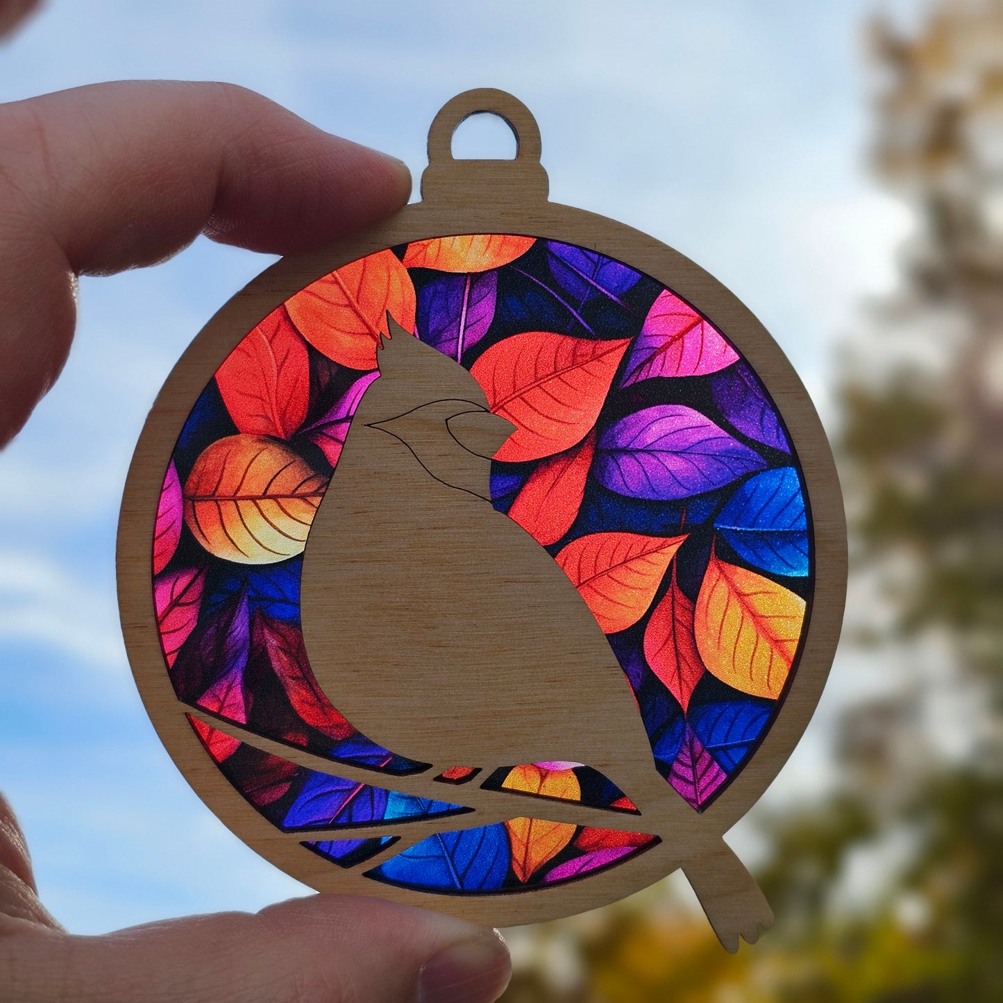 Cardinal- Colorful Leaves