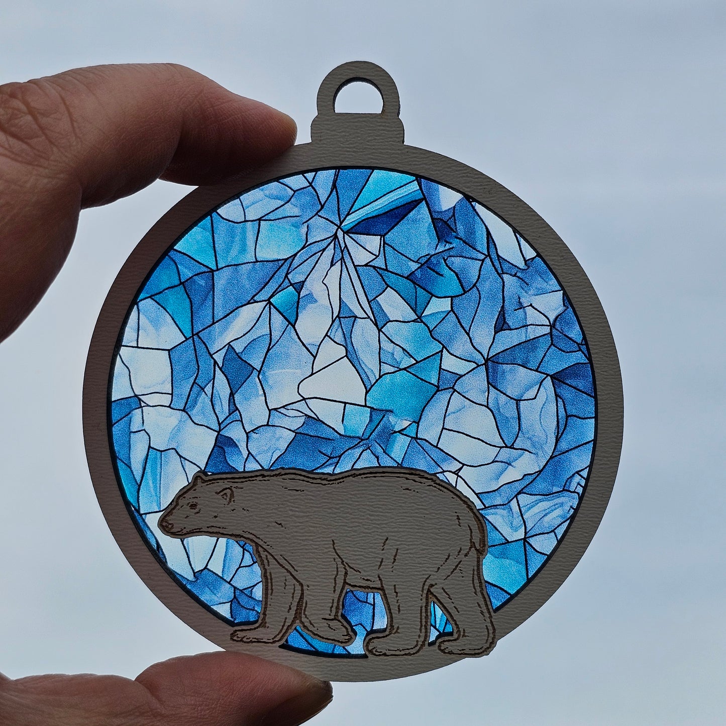 Polar Bear- Blue Stained Glass (Limited Run)