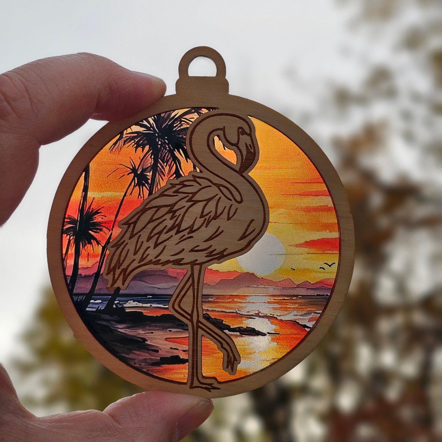 Flamingo- Orange Sunset