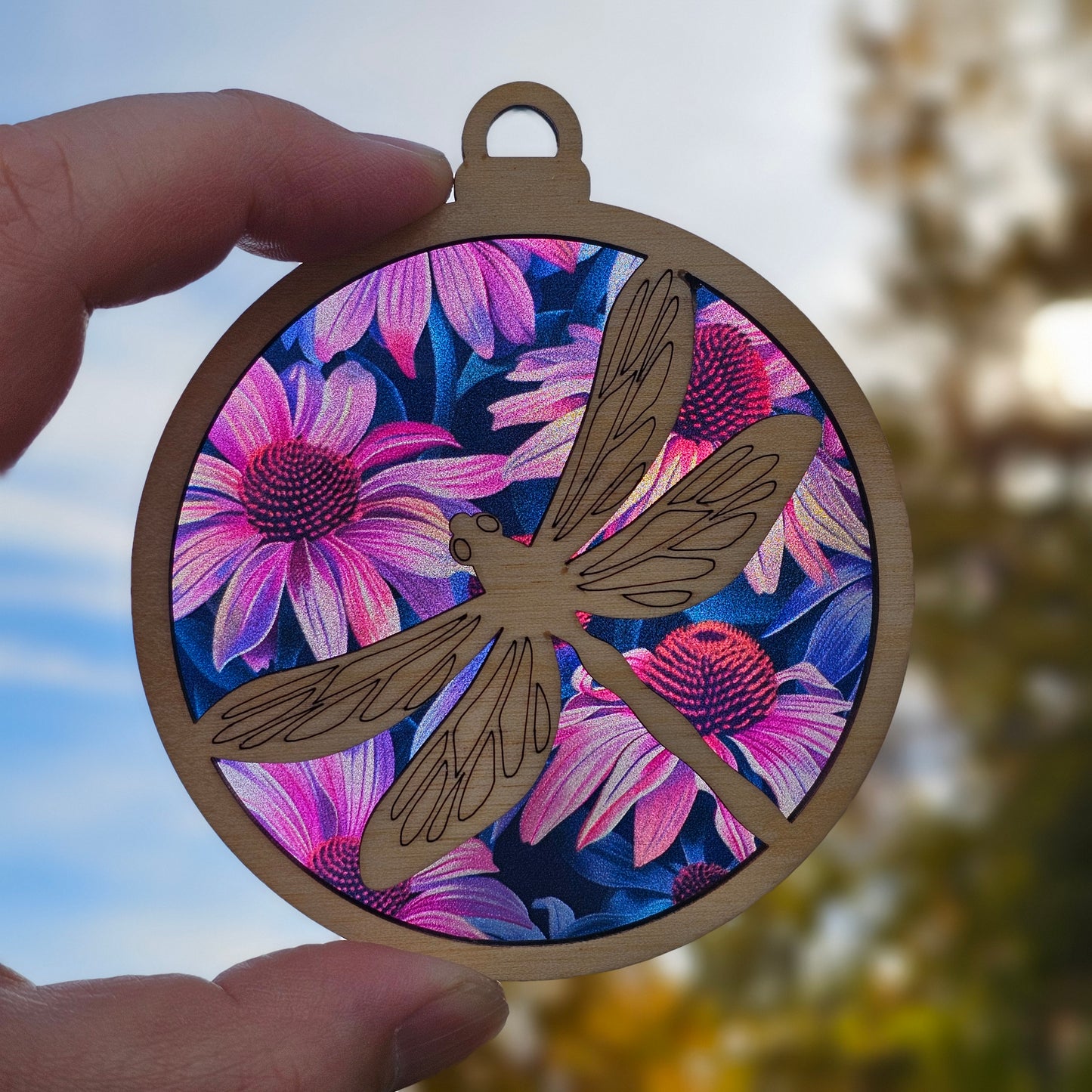 Dragonfly- Coneflowers