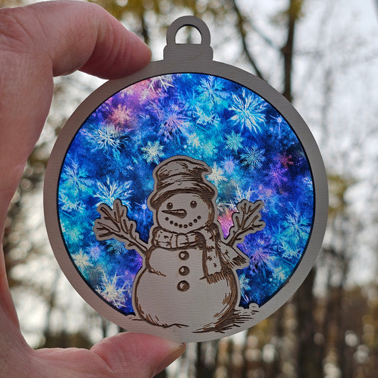 Snowman- Watercolor Snowflakes (Limited Run)