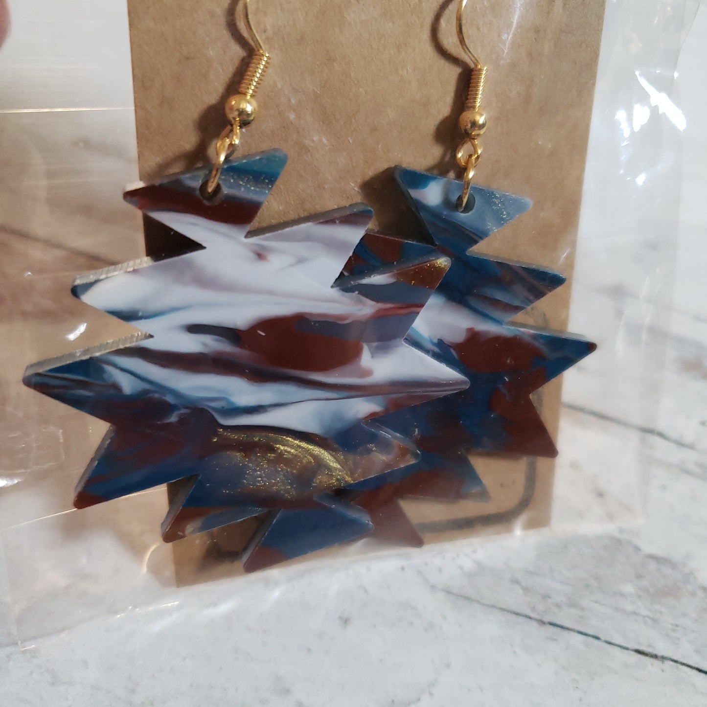 Blue Marble Southwestern Earrings