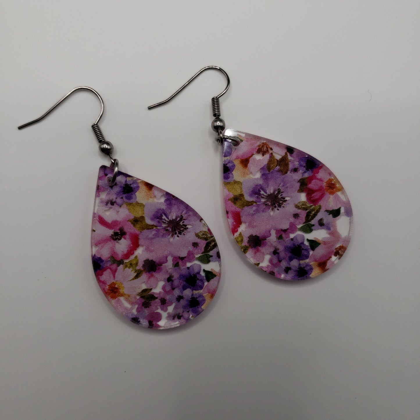 Pink Floral Earrings (8 styles)