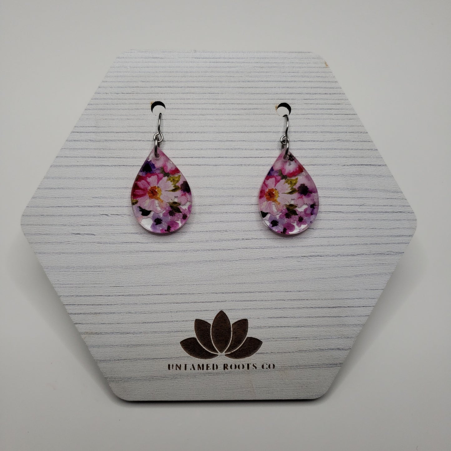 Pink Floral Earrings (8 styles)