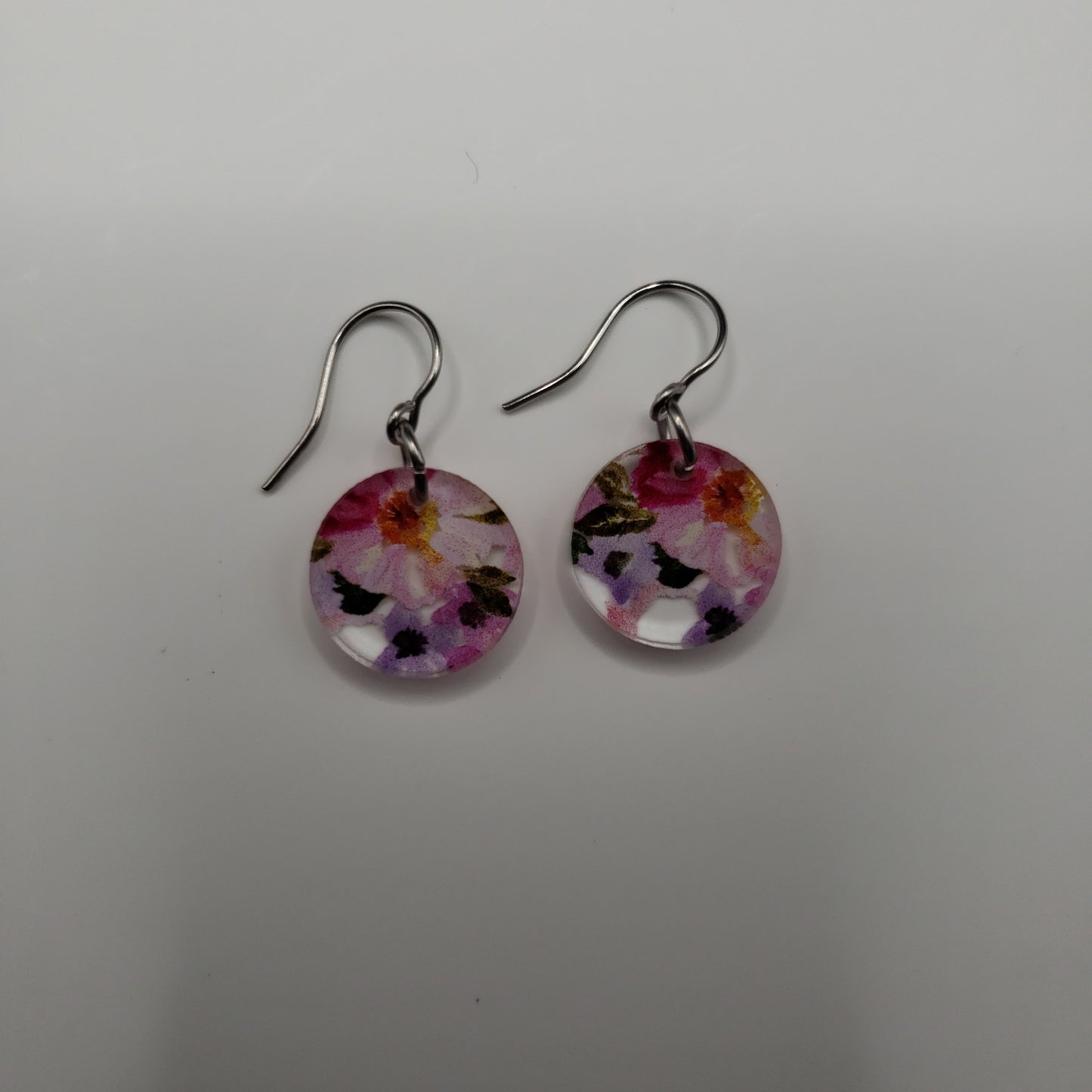 Pink Floral Earrings (8 styles)