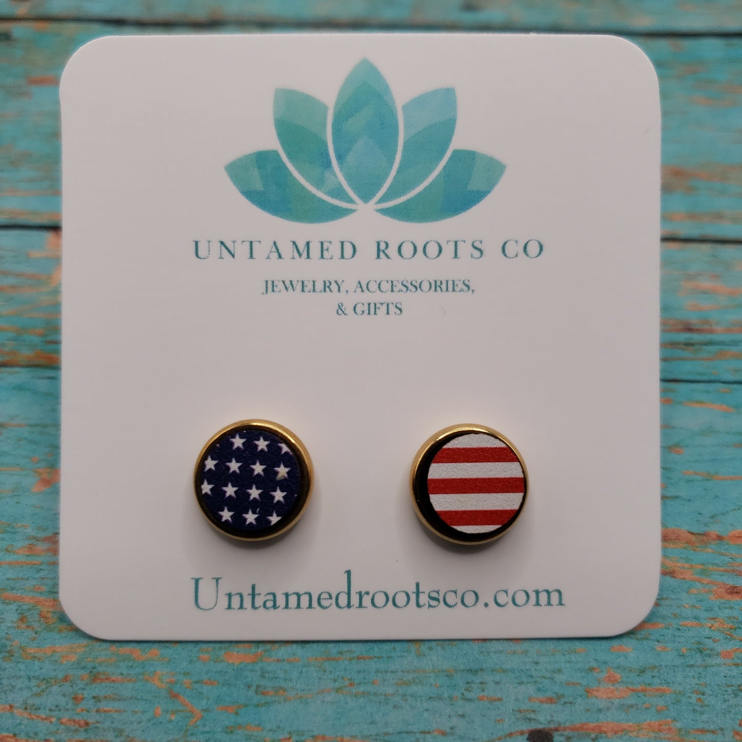 Stars and Stripes Stud Earrings