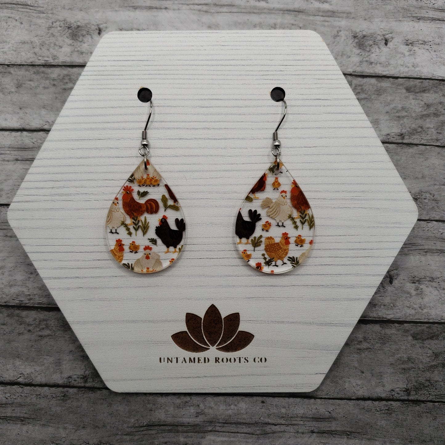 Chicken Print Earrings (8 styles)