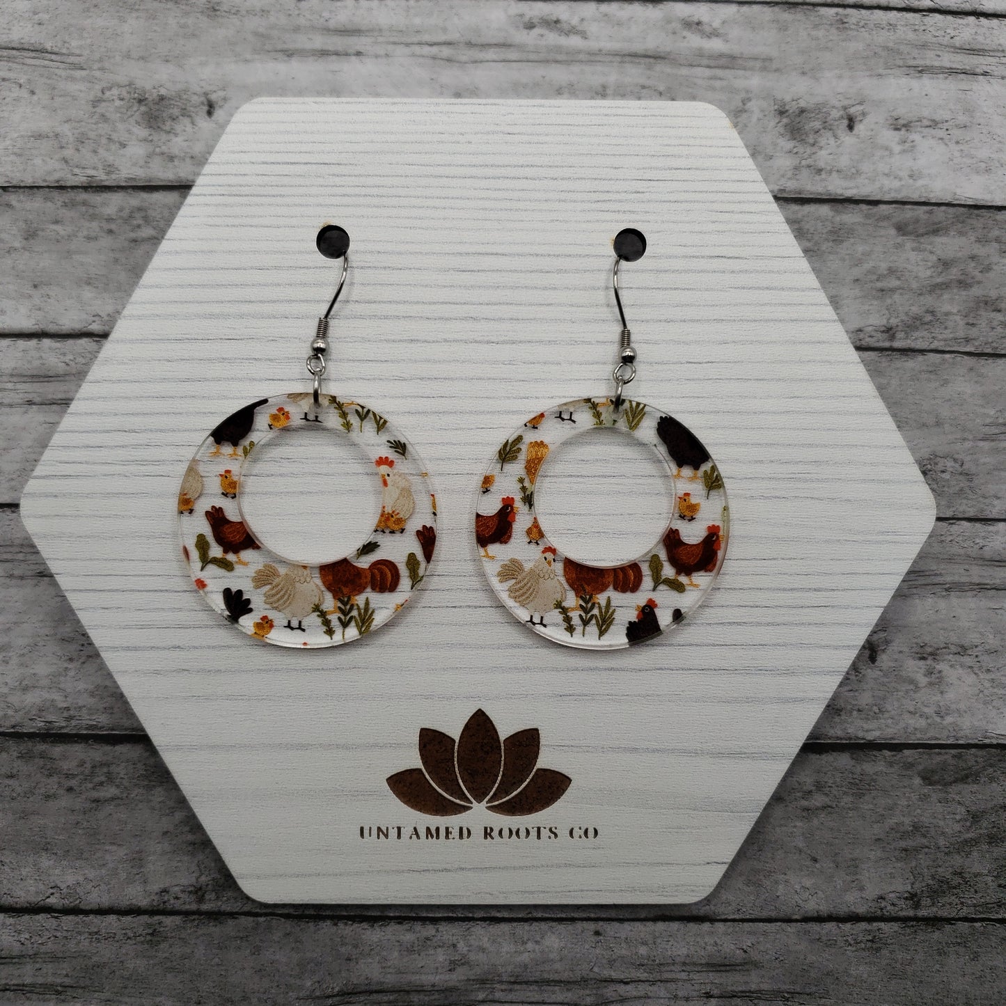 Chicken Print Earrings (8 styles)