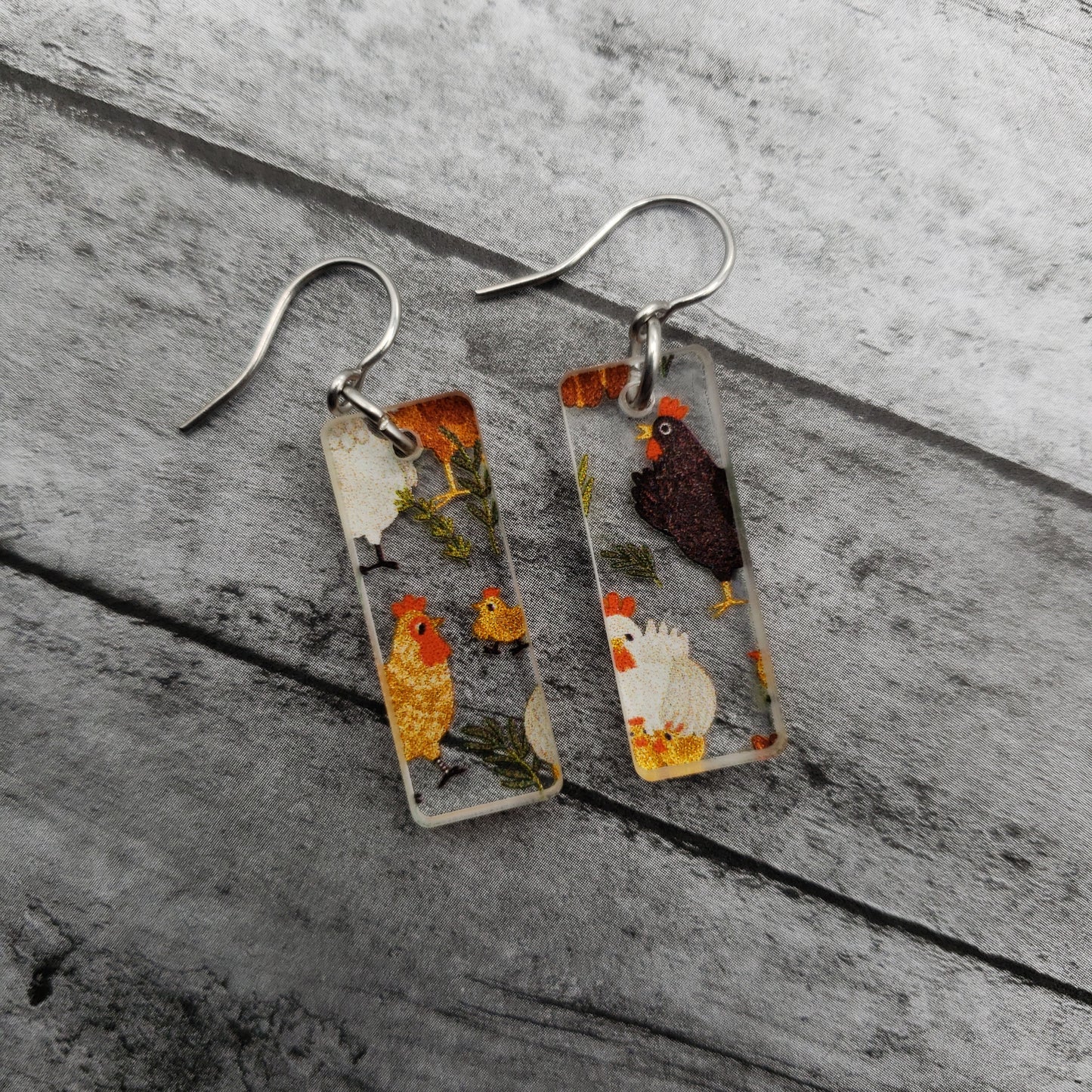 Chicken Print Earrings (8 styles)