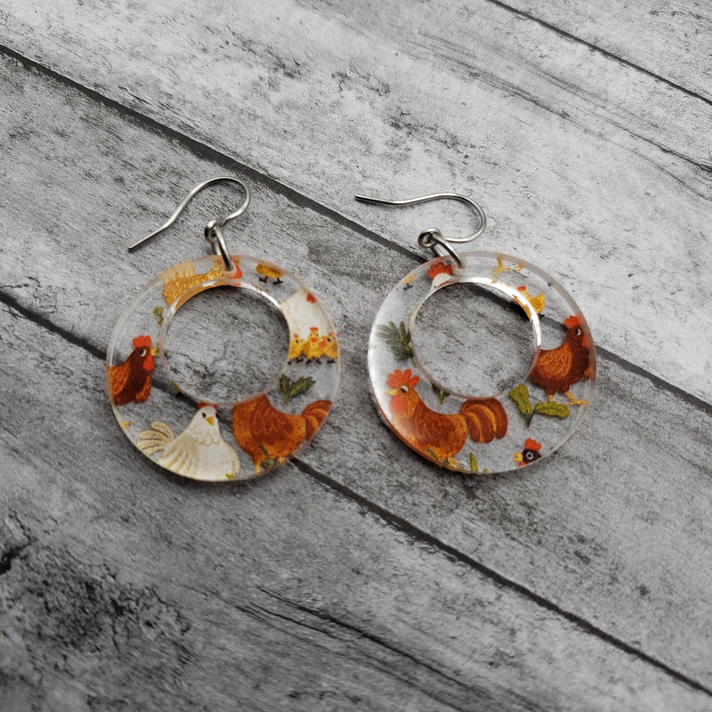 Chicken Print Earrings (8 styles)