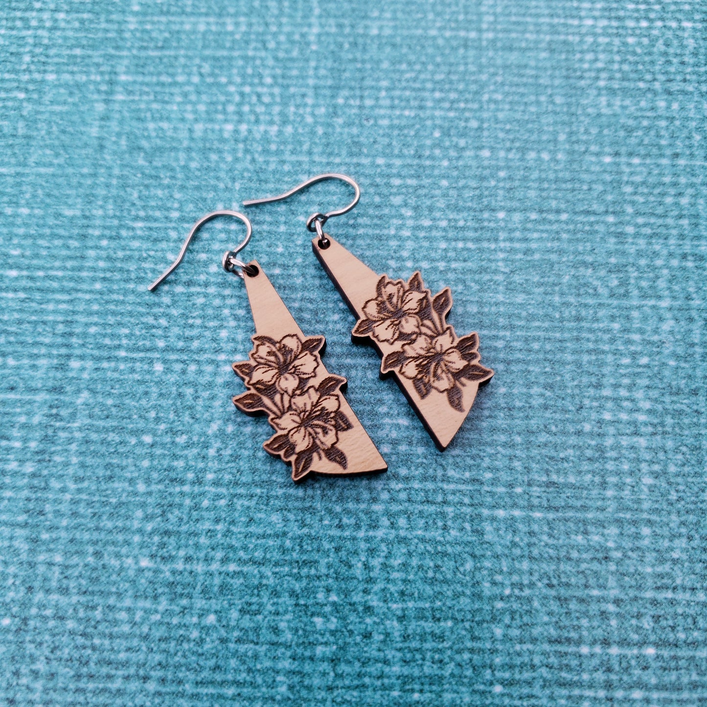 Wooden Floral Blossom Earrings