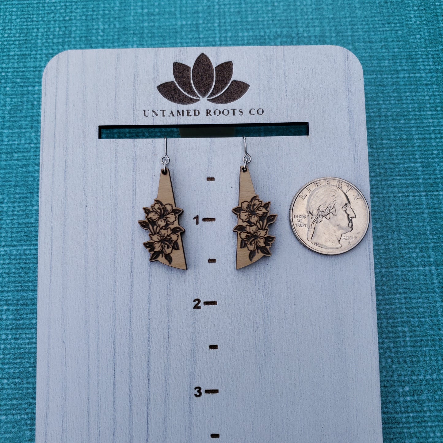 Wooden Floral Blossom Earrings