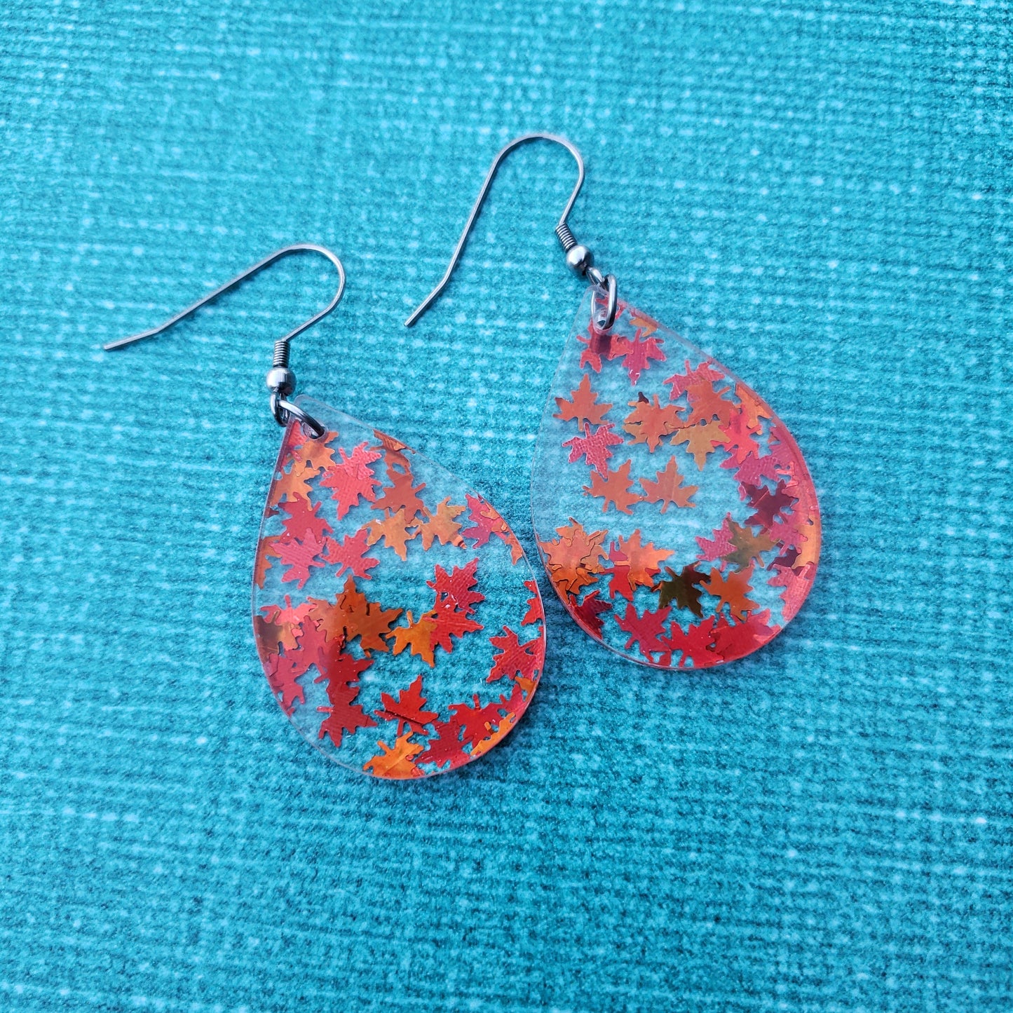 Orange Falling Leaf Earrings (8 styles)