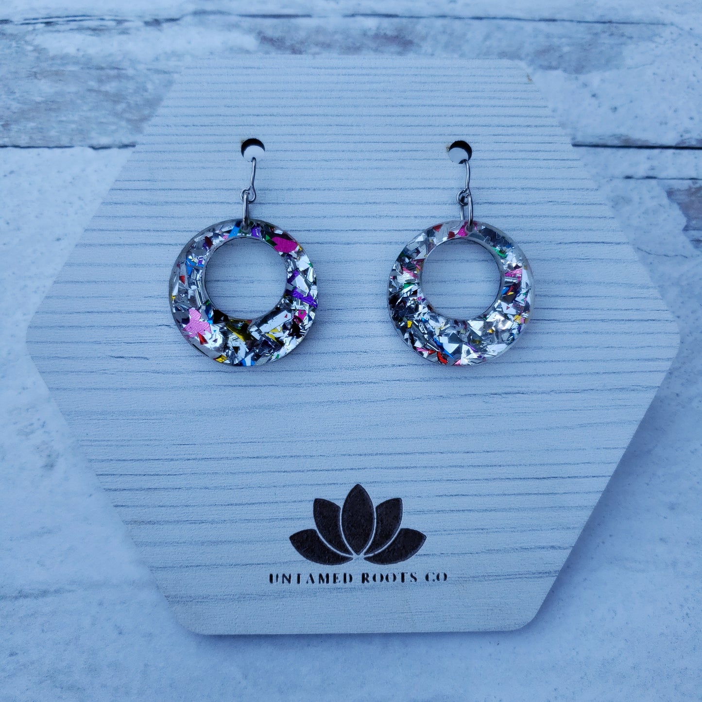 Silver Chunky Glitter Earrings (8 styles)