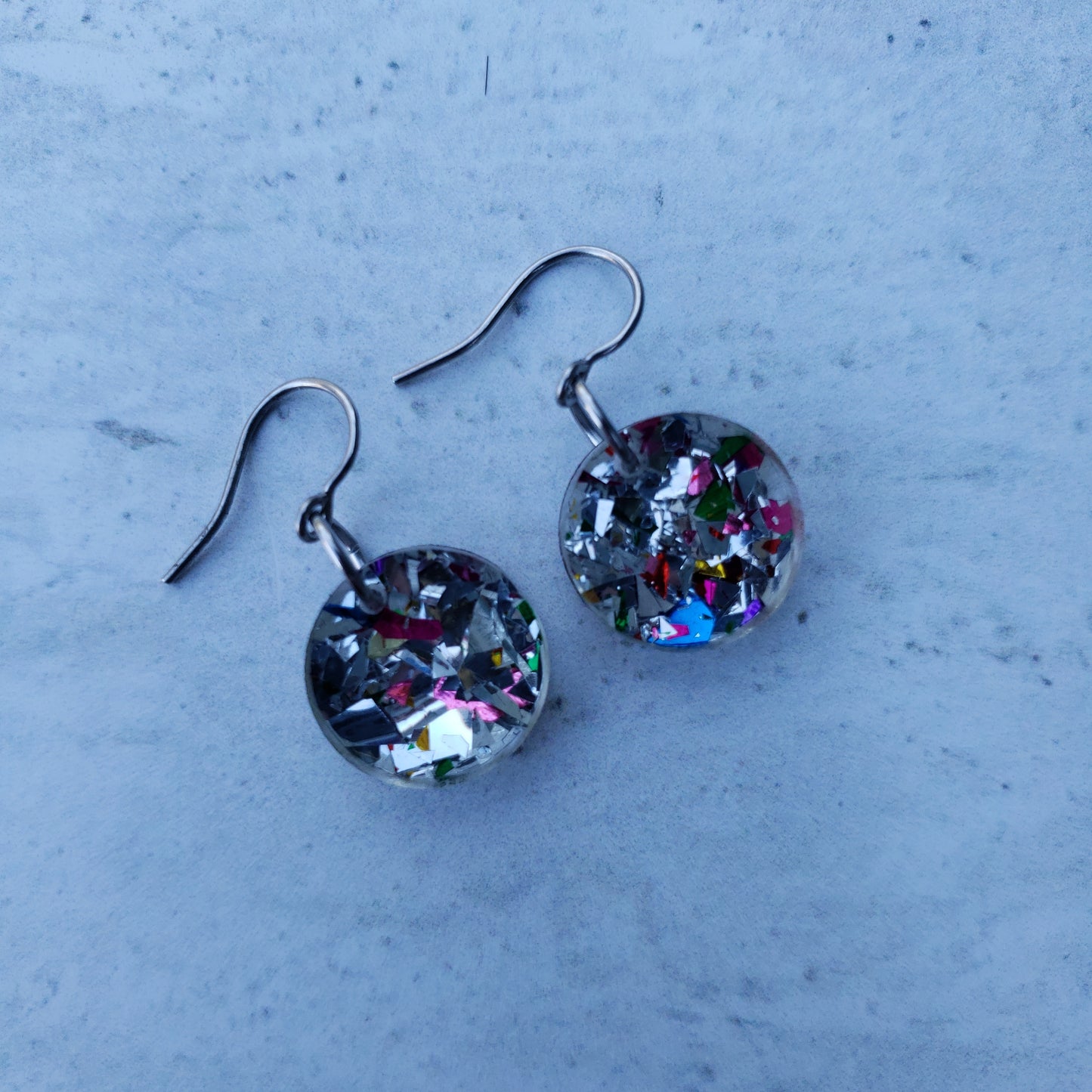 Silver Chunky Glitter Earrings (8 styles)