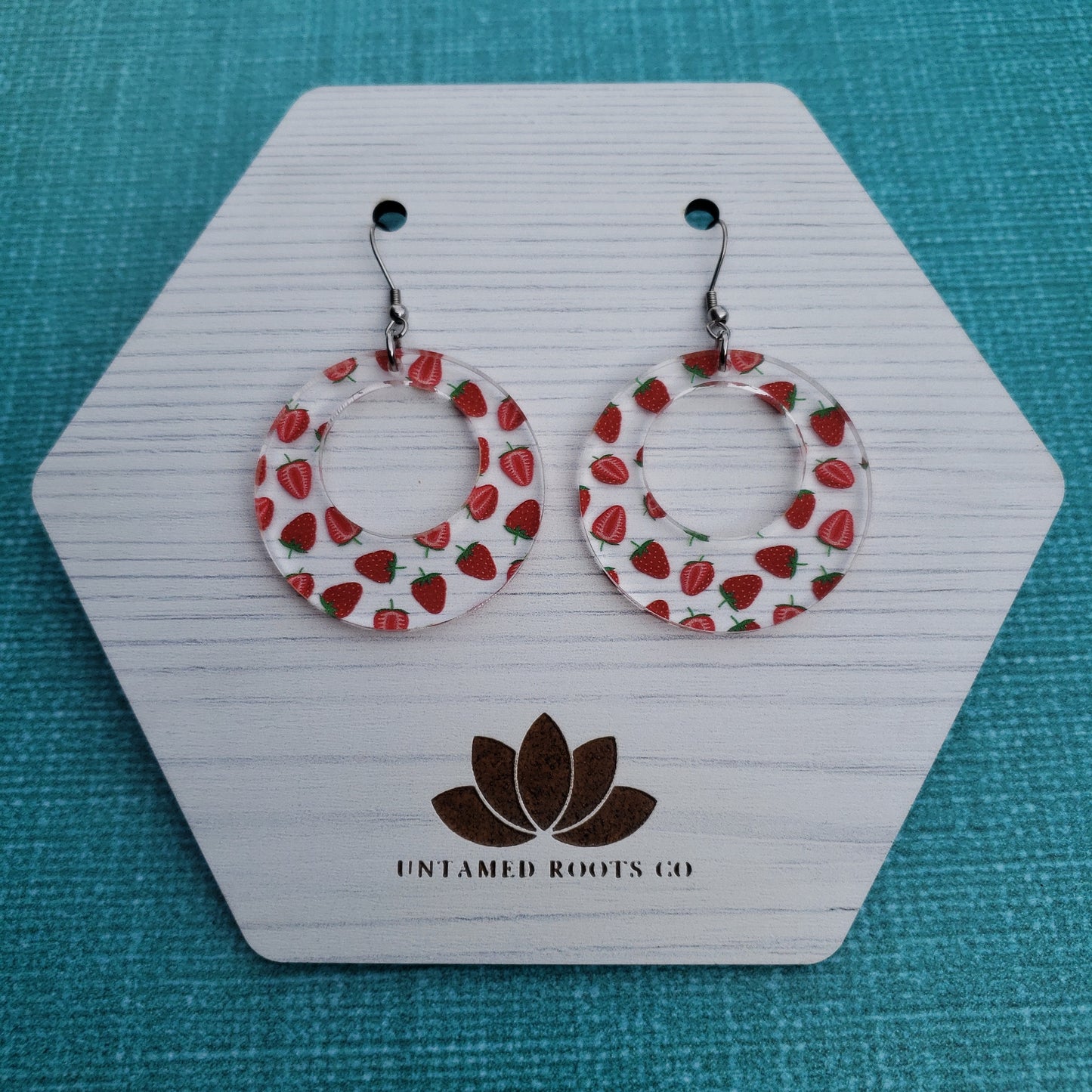 Strawberry Print Earrings (8 styles)