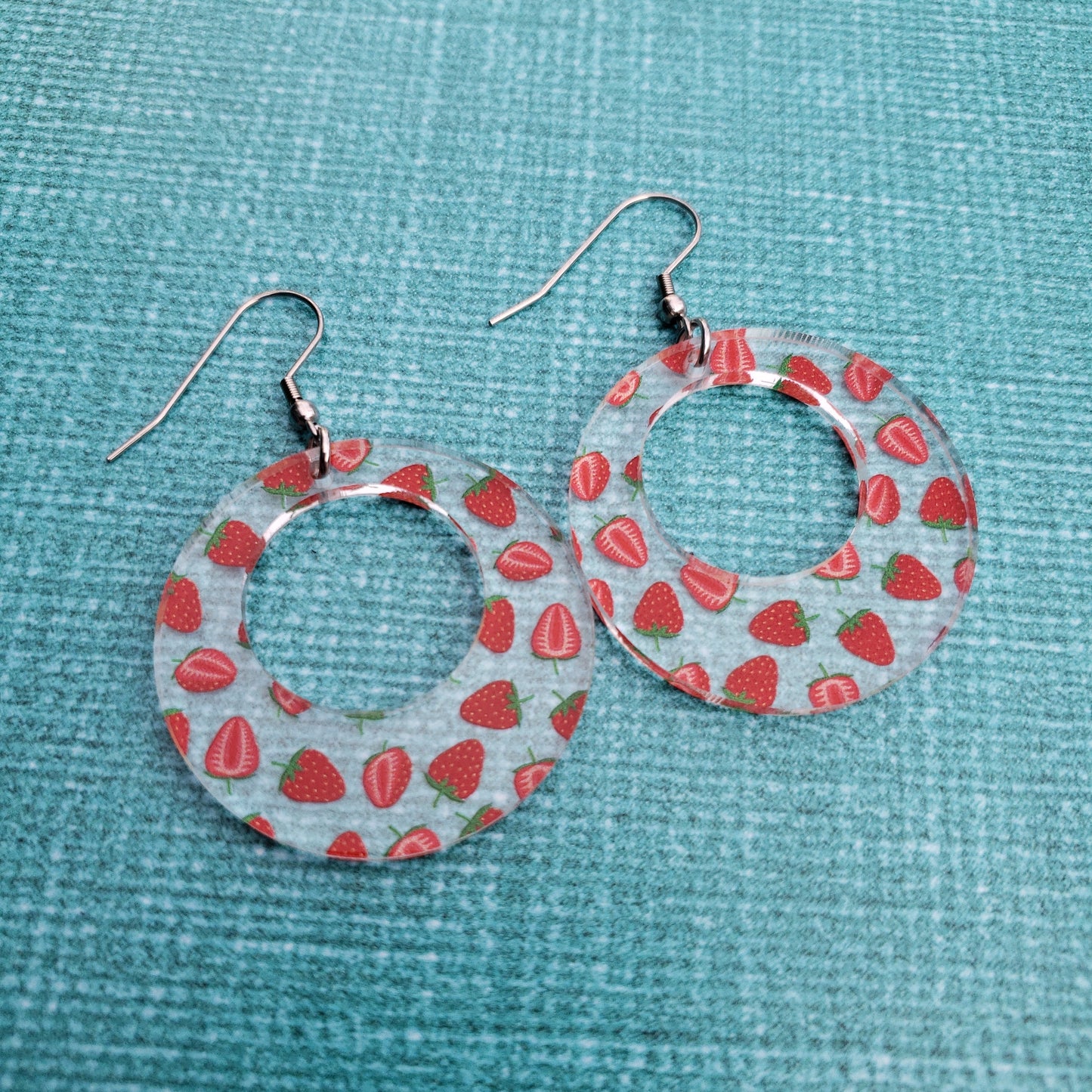 Strawberry Print Earrings (8 styles)