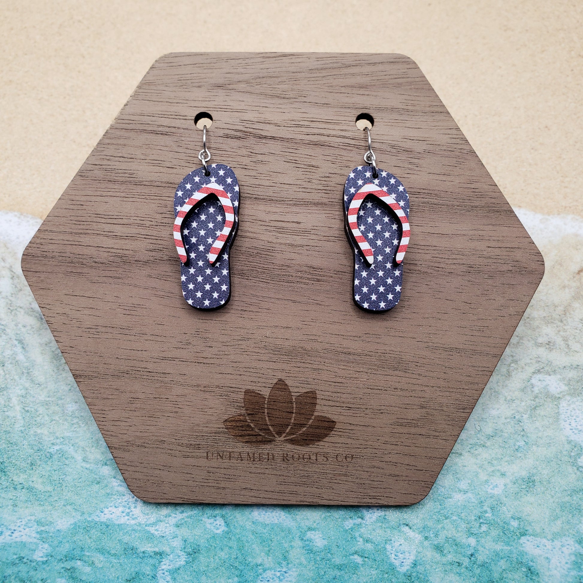 Stars and Stripes Flip Flop Earrings