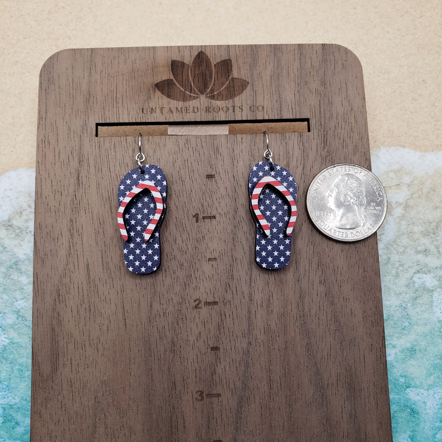 Stars and Stripes Flip Flop Earrings