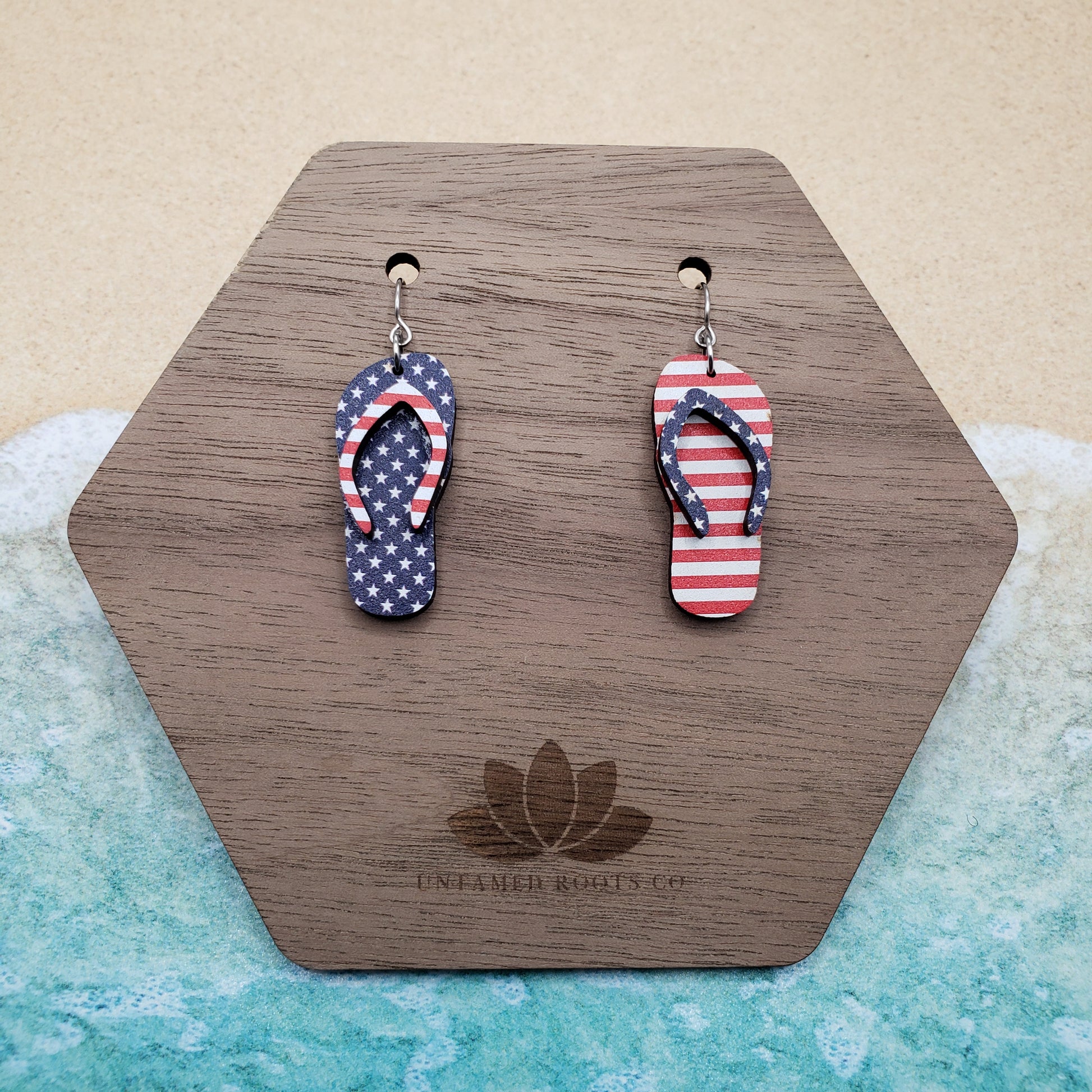 Stars and Stripes Flip Flop Earrings