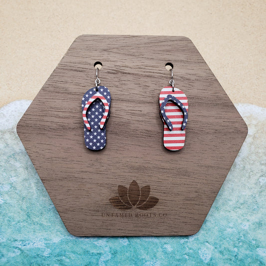 Stars and Stripes Flip Flop Earrings