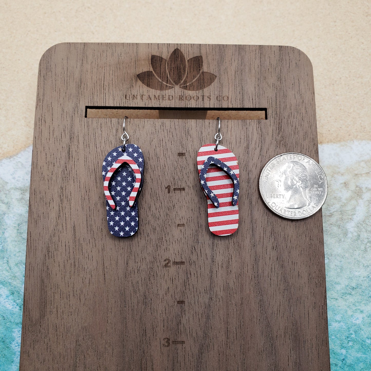 Stars and Stripes Flip Flop Earrings