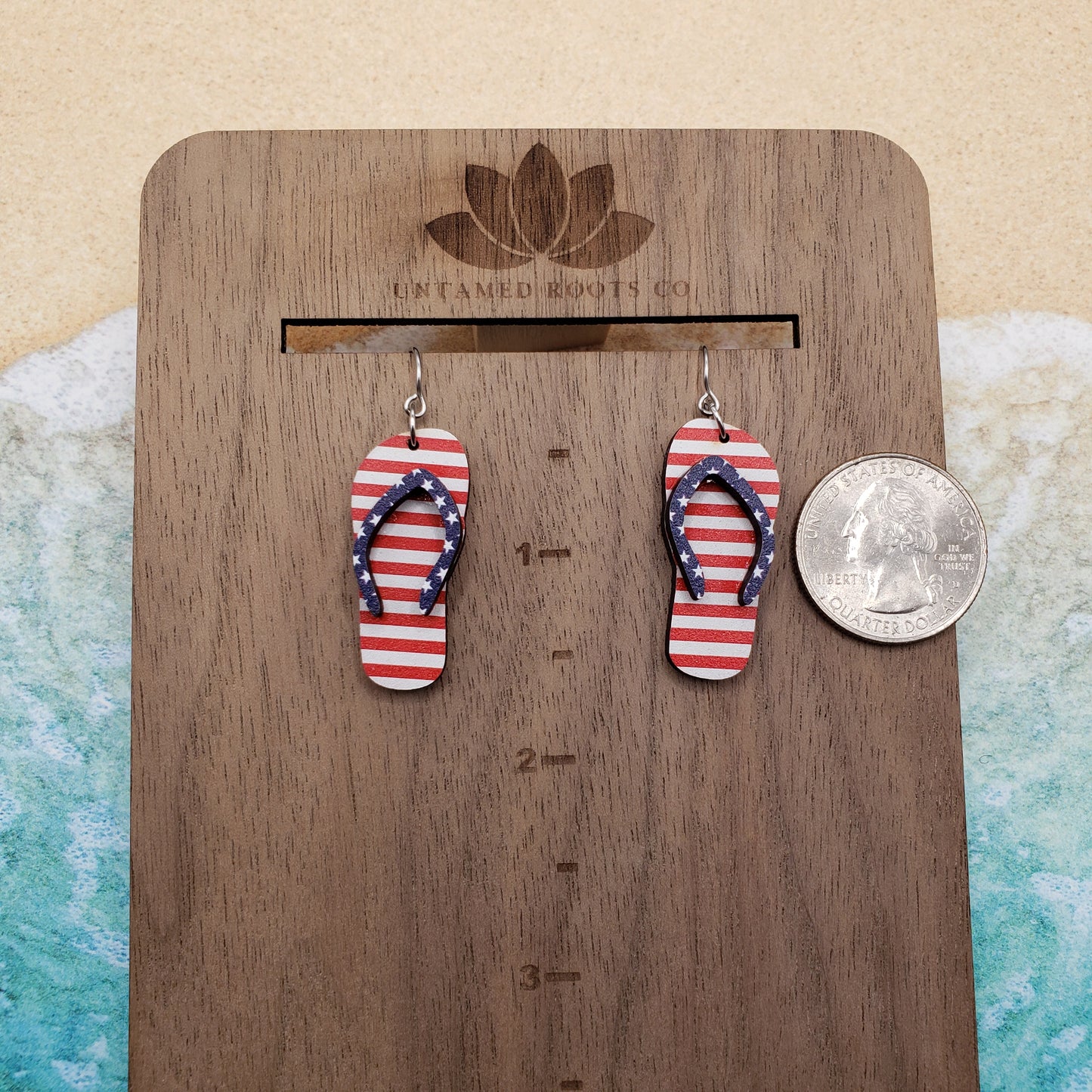 Stars and Stripes Flip Flop Earrings